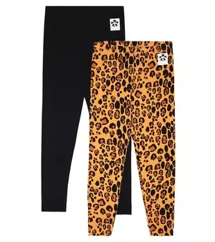Комплект из 2 леггинсов из джерси. Mini Rodini, мультиколор