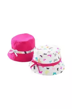 Комплект из 2 летних шапок с бабочками Hats Hats Hats, розовый