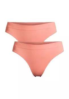 Комплект из 2 мини-брифов в рубчик Garden Party для женщин Manguun, цвет Shell Pink