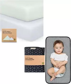 Комплект из 2 мини-простыней для кроватки Keababies