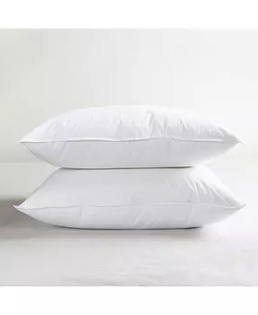 Комплект из 2 мягких подушек из белого утиного пера и пуха Bokser Home, белый