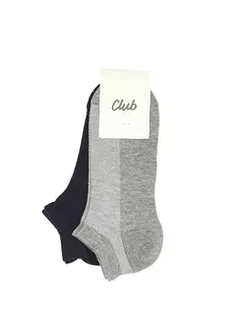 Комплект из 2 мужских носков темно-сине-серого цвета Beymen Club, серый