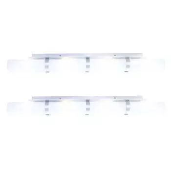 Комплект из 2 настенных светильников, металл, хром, 4 лампочки, стекло, L 85 см Globo Lighting, белый