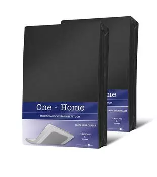 Комплект из 2 натяжных простыней 140-160х200 см, зимних пушистых, теплых черных простыней One-Home