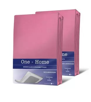 Комплект из 2 натяжных простыней 90-100х200 см, зимняя пушистая флисовая простыня розового цвета, теплая One-Home