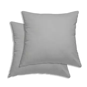Комплект из 2 наволочек 40 х 40 см, серебристо-серый, однотонный хлопок Renforce One-Home, серебро