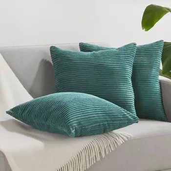 Комплект из 2 наволочек Blumtal 45х45 см темно-зеленый - вельветовый бархат - очень хорошо