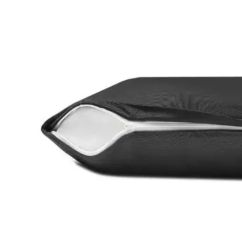 Комплект из 2 наволочек из микрофибры черного цвета 40 х 80 см NatureMark