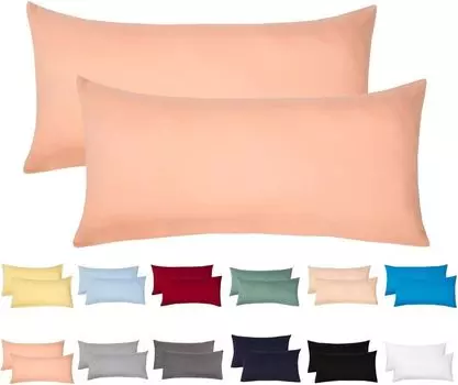 Комплект из 2 наволочек из трикотажа 40х80 см 100% хлопок розовый livessa