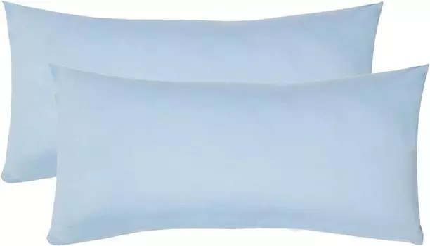 Комплект из 2 наволочек из трикотажа 40х80 см 100% хлопок ледяной синий livessa