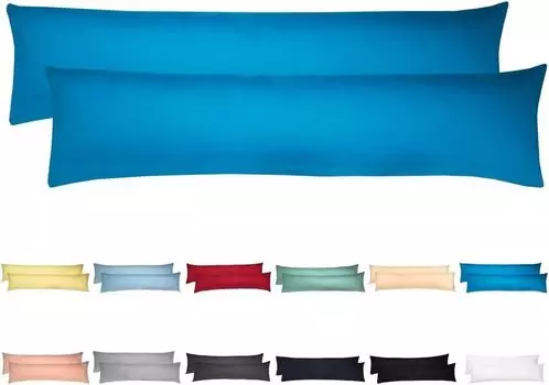 Комплект из 2 наволочек из трикотажа 40x145 см 100% хлопок темно-бирюзовый livessa