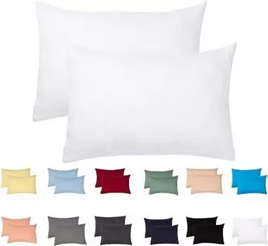 Комплект из 2 наволочек из трикотажа 50х70 см 100% хлопок белый livessa