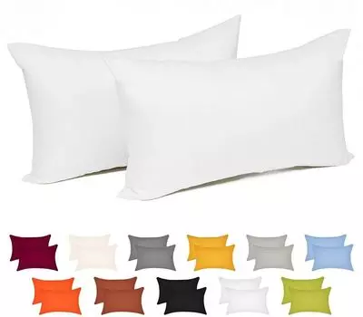 Комплект из 2 наволочек WOLTU, 100% хлопок на молнии, чехол на диванную подушку, декоративный чехол на подушку, белый, 30 х 50 см