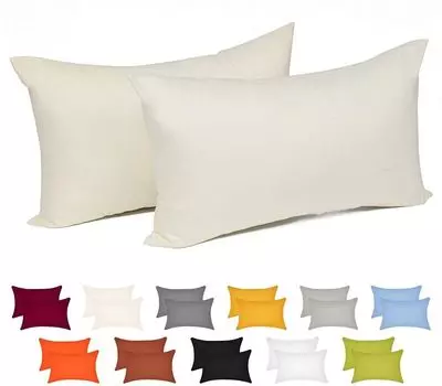 Комплект из 2 наволочек WOLTU, 100% хлопок на молнии, чехол на диванную подушку, декоративный чехол на подушку, кремовый, 30 х 50 см