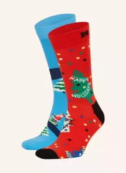 Комплект из 2 носков happy holiday в подарочной упаковке Happy Socks, синий