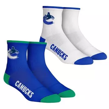 Комплект из 2 носков молодежной команды Rock Em Vancouver Canucks Core Team, комплект из 2 носков длиной четверть длины Unbranded