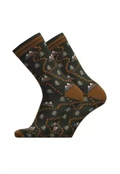 Комплект из 2 носков PATH с великолепным рисунком UphillSport, зеленый