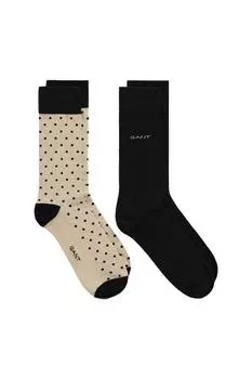 Комплект из 2 носков в горошек GANT, черный