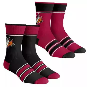 Комплект из 2 носков в несколько полосок Youth Rock Em Arizona Coyotes Team Crew Unbranded