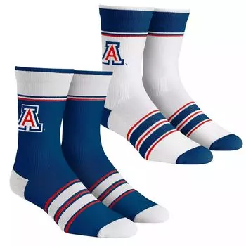 Комплект из 2 носков в несколько полосок Youth Rock Em Arizona Wildcats Team Crew Unbranded