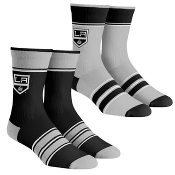 Комплект из 2 носков Youth Rock Em Los Angeles Kings в несколько полосок Team Crew Unbranded