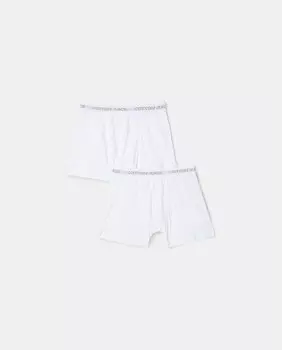 Комплект из 2 однотонных боксеров для мальчиков Cotton Juice, белый