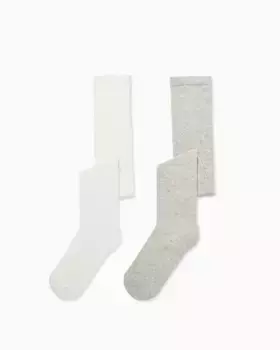 Комплект из 2 однотонных купальников в рубчик для девочек Zippy, мультиколор