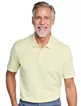 Комплект из 2 однотонных рубашек-поло из пике Pegasus, желтый