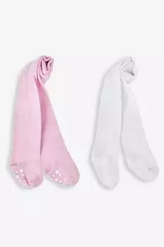 Комплект из 2 пар колготок JoJo Maman Bb с высоким содержанием хлопка Jojo Maman Bb, розовый