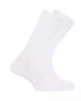 Комплект из 2 пар мужских бамбуковых носков с антидавящей манжетой белого цвета Punto Blanco