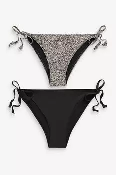 Комплект из 2 пар трусиков бикини Next, черный