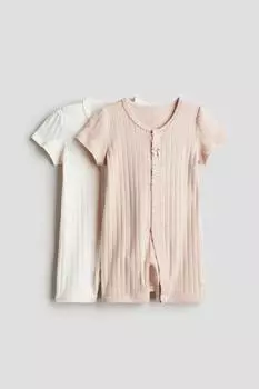 Комплект из 2 пижам из хлопкового джерси H&M, мультиколор