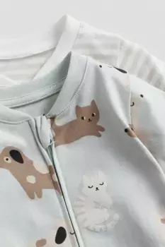 Комплект из 2 пижам на молнии H&M, бирюзовый