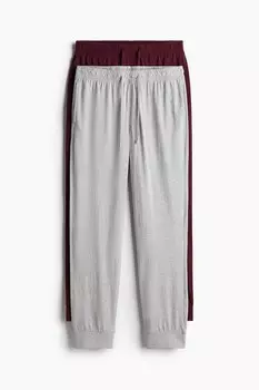 Комплект из 2 пижамных брюк стандартного кроя H&M, красный