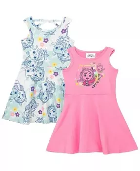 Комплект из 2 платьев для девочек Pandy Paws Kitty Fairy Dreamworks Gabby'S Dollhouse, мультиколор