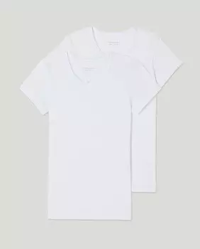 Комплект из 2 плюшевых термофутболок с короткими рукавами Cotton Juice, белый