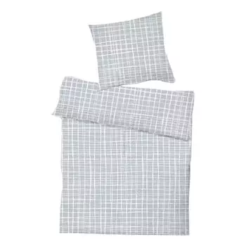 Комплект из 2 пододеяльников из хлопка из микрофибры на молнии 135 x 200 Mojawo