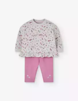 Комплект из 2 предметов для девочки с рюшами Losan, серый
