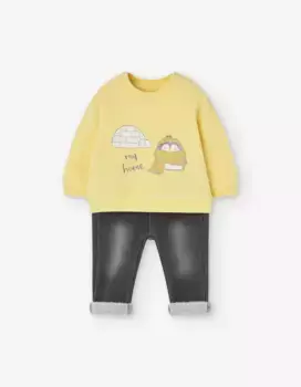 Комплект из 2 предметов для мальчика с матовой внутренней частью Losan, желтый