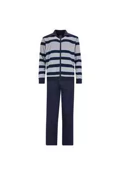 Комплект из 2 предметов для отдыха - куртка и брюки с климат-комфортом хлопковая смесь Hajo, синий