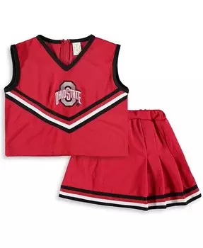 Комплект из 2 предметов для поддержки Big Girls Scarlet Ohio State Buckeyes Little King Apparel, красный