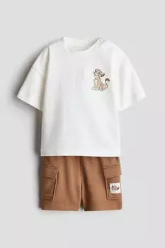Комплект из 2 предметов: футболка и шорты H&M, мультиколор
