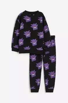 Комплект из 2 предметов H&M x Pokmon Printed, черный/фиолетовый