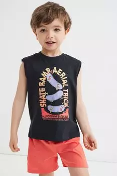 Комплект из 2 предметов из хлопка H&M, светло-желтый/темно-синий