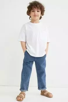 Комплект из 2 предметов из хлопка H&amp;M, синий деним/белый