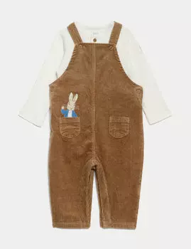 Комплект из 2 предметов из хлопка с кроликом Питером (0–3 года) Marks & Spencer