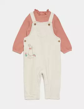 Комплект из 2 предметов из хлопка с кроликом Питером (0–3 года) Marks & Spencer