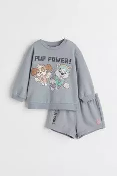 Комплект из 2 предметов H&M, серо-коричневый/щенячий патруль