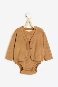 Комплект из 2 предметов: кардиган и боди H&M