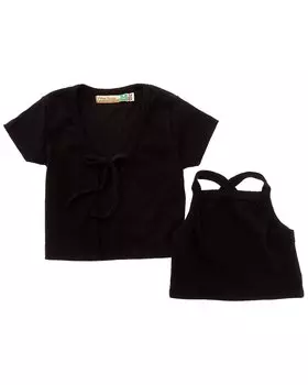 Комплект из 2 предметов: майка и кардиган в винтажном стиле «Гавана» Vintage Havana, черный